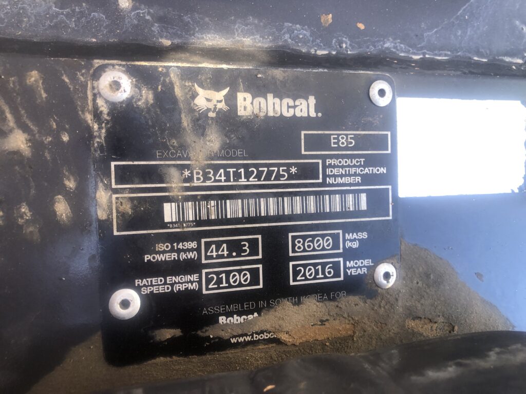 2016 Bobcat E85 Hyd. Excavator Shane Soroka Equipment Company